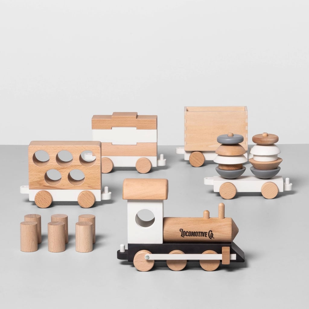 Wooden Toy Train Set