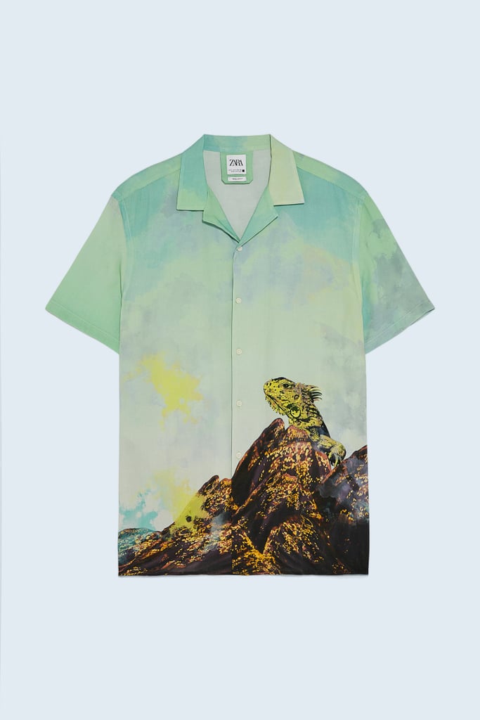 Zara Iguana Print Shirt