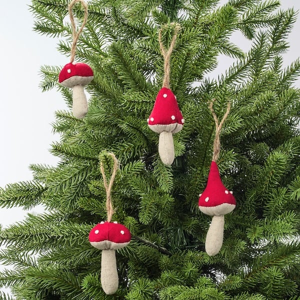 Vinterfest Mushroom Hanging Ornaments