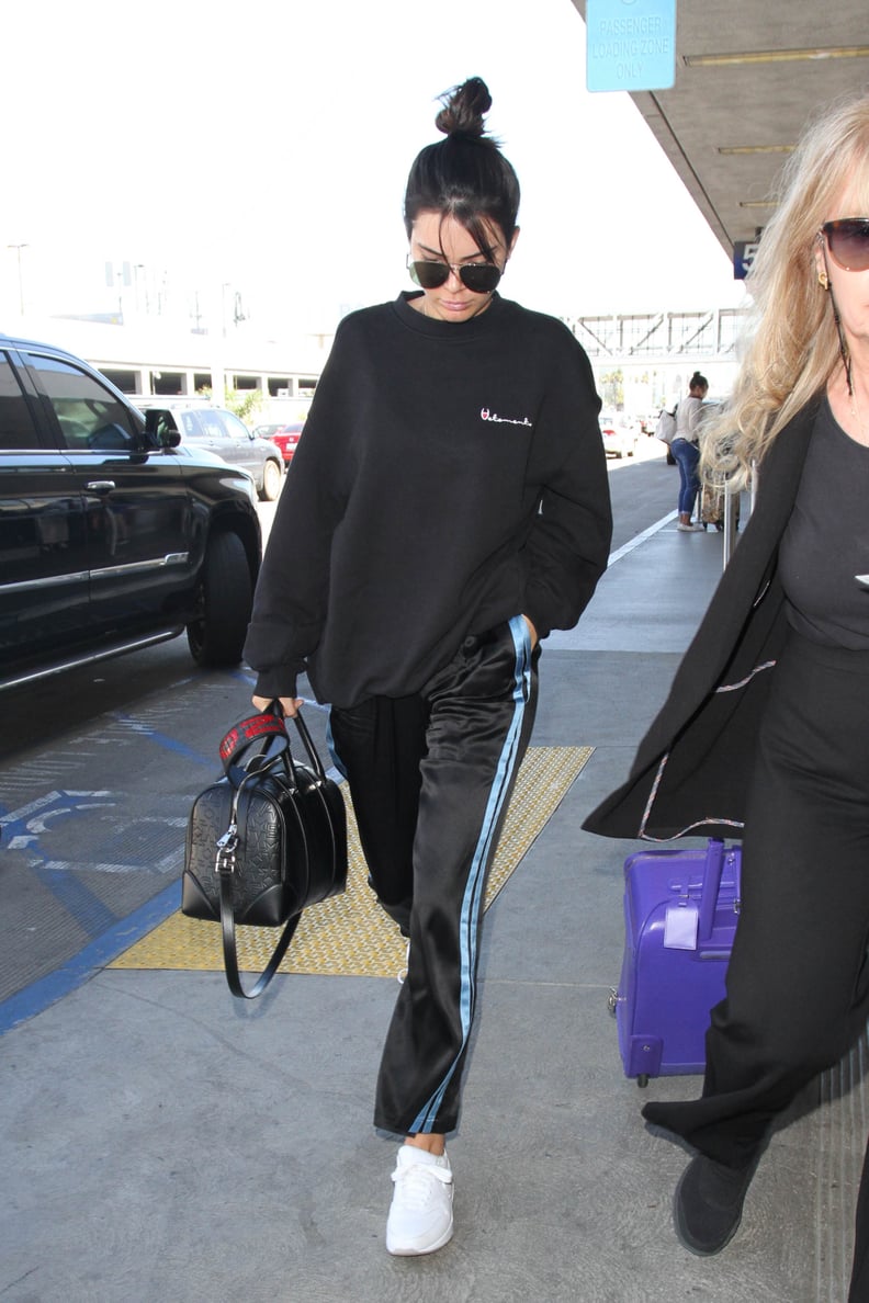 Kendall Jenner Was Spotted at LAX in a Cozy Pair of Track Pants