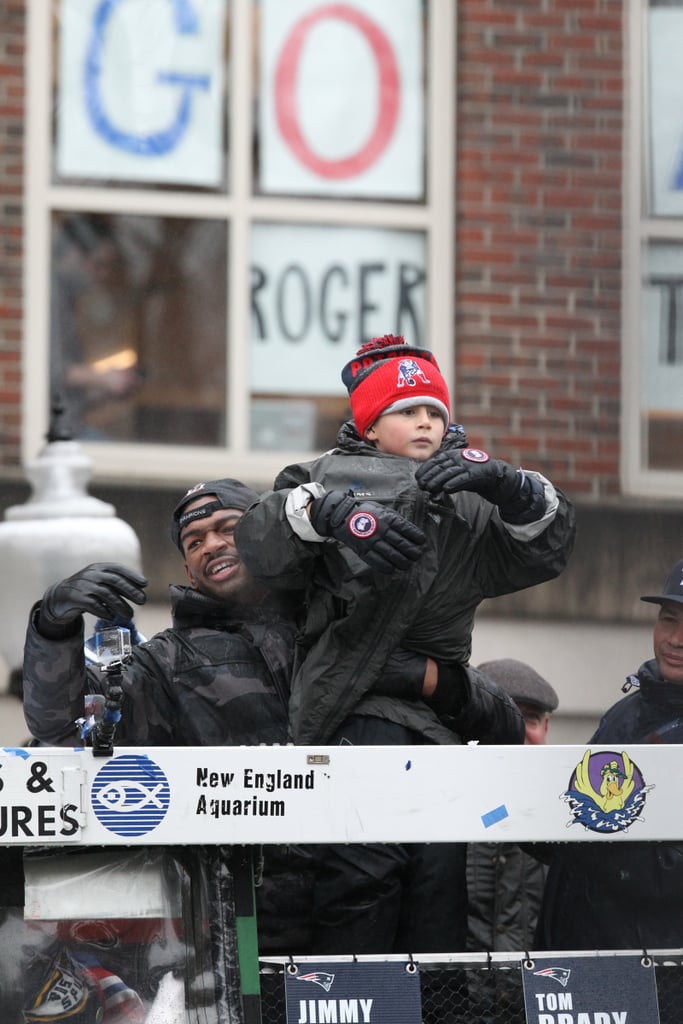 Tom Brady and Son at New England Patriots Parade 2017