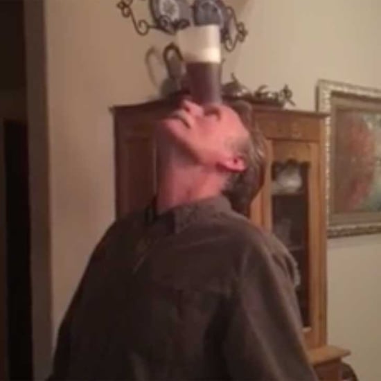 60-Year-Old Man Drinks Beer Without Using Hands or Arms