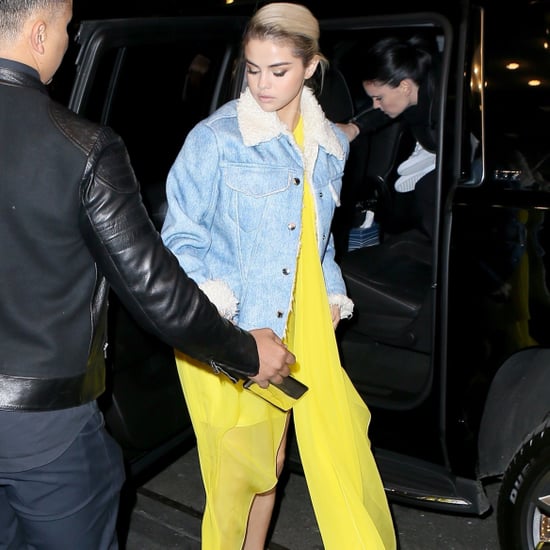 Selena Gomez Yellow Calvin Klein Dress