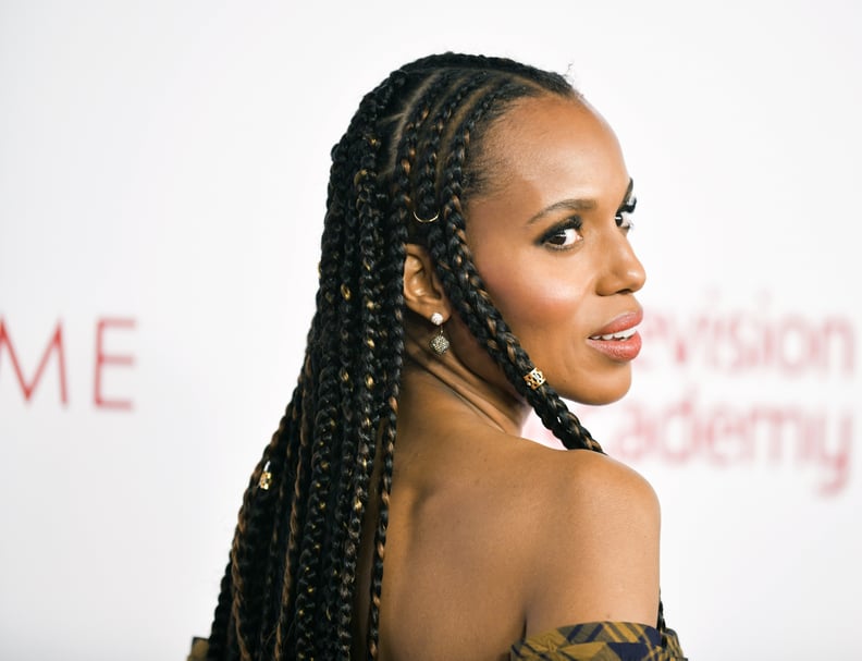 NORTH HOLLYWOOD, CALIFORNIA - JANUARY 28: Kerry Washington, hair detail, attends the Television Academy's 25th Hall Of Fame Induction Ceremony at Saban Media Center on January 28, 2020 in North Hollywood, California. (Photo by Rodin Eckenroth/FilmMagic)