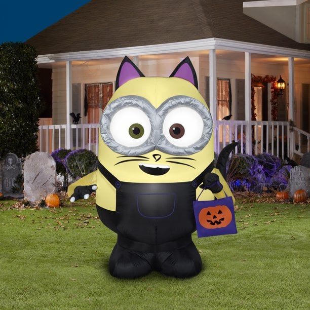 The Cutest Inflatable on the Block: Airblown Inflatables Minion Bob in Cat Costume