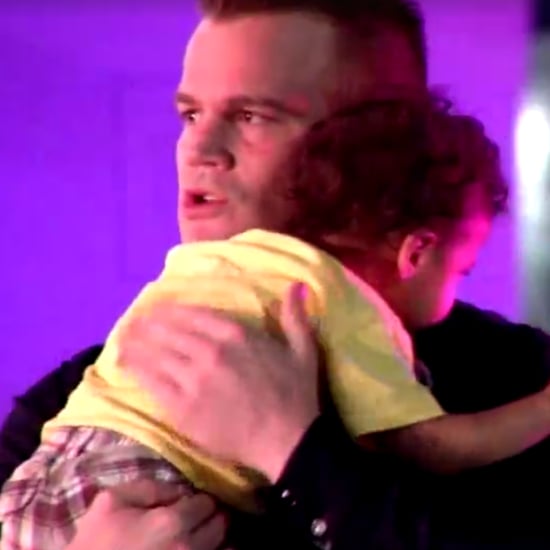 Cop Comforts Baby Abandoned at Crash Scene