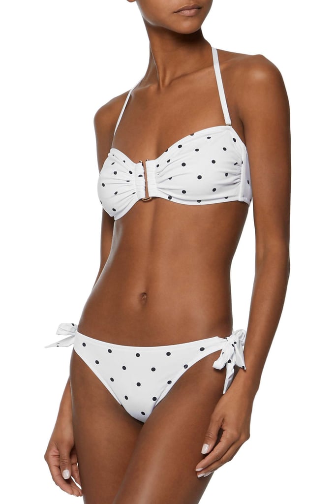 Iris & Ink Riley Polka-Dot Bandeau Bikini