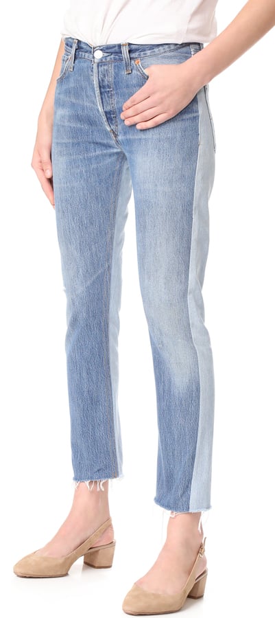 Re/Done x Levi's Relaxed Two-Tone Crop Jeans ($242, originally $345)