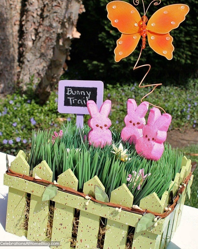 Easter Peeps Garden Centerpiece