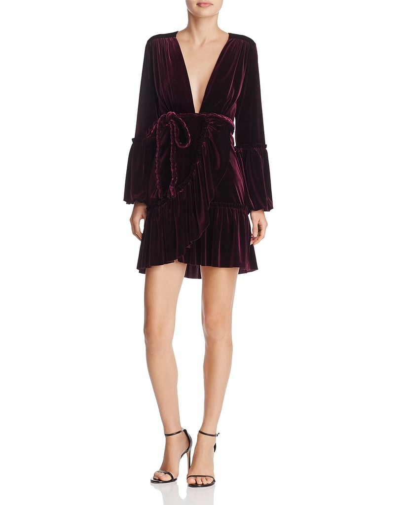 Misa Los Angeles Corrine Velvet Wrap Dress