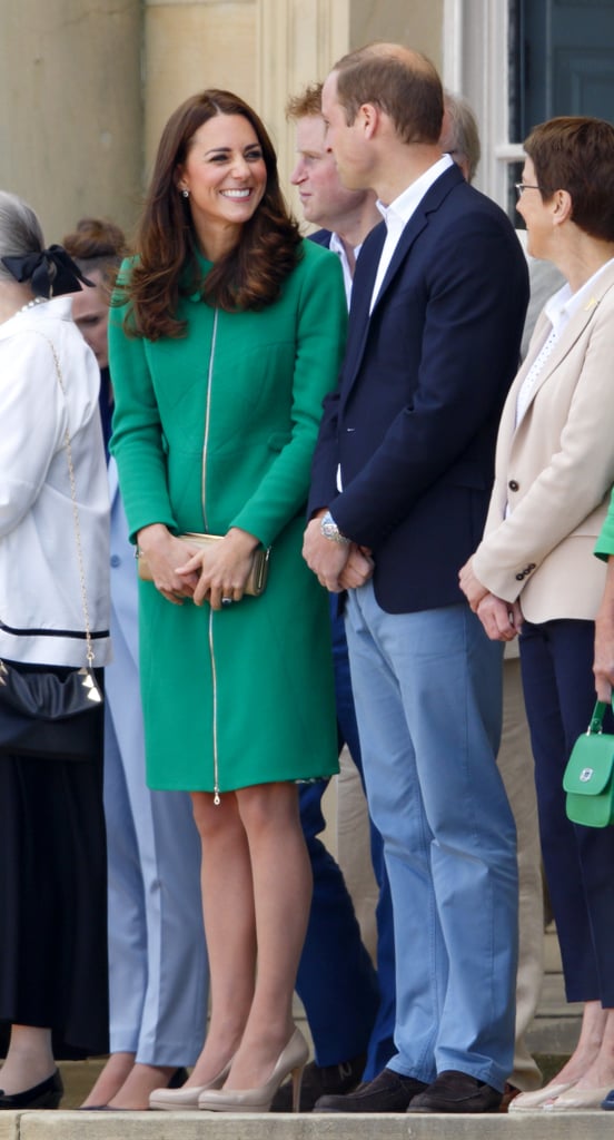 Kate smiled at William while attending the Tour De France in the Summer of 2014.