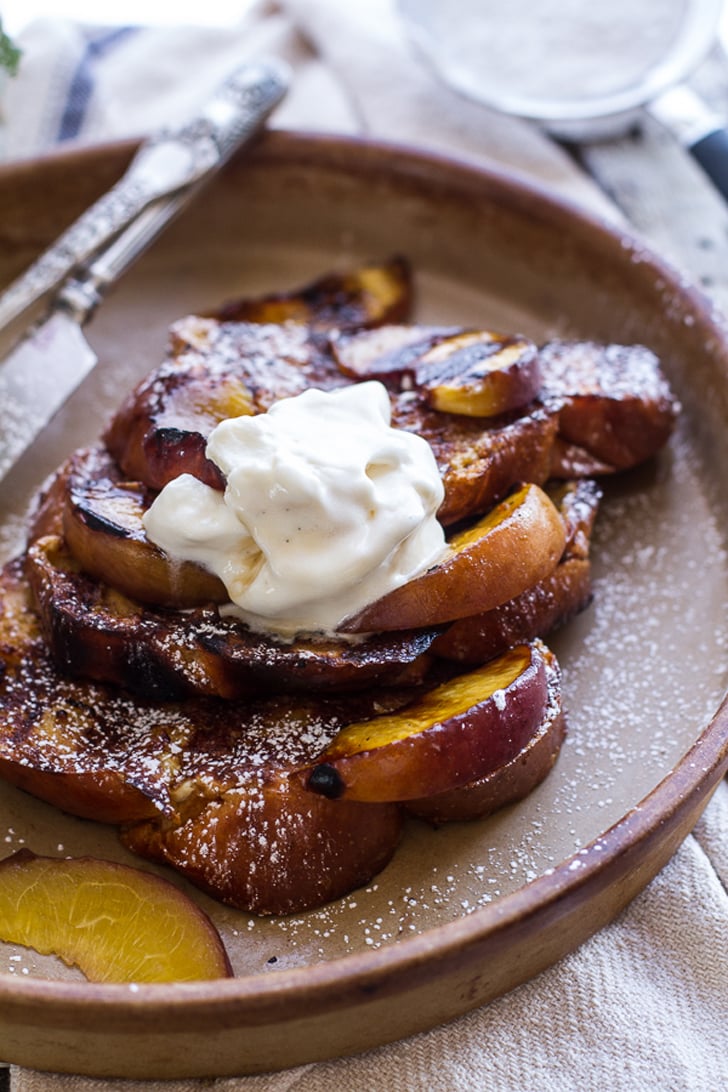 Grilled Peaches and Cream French Toast