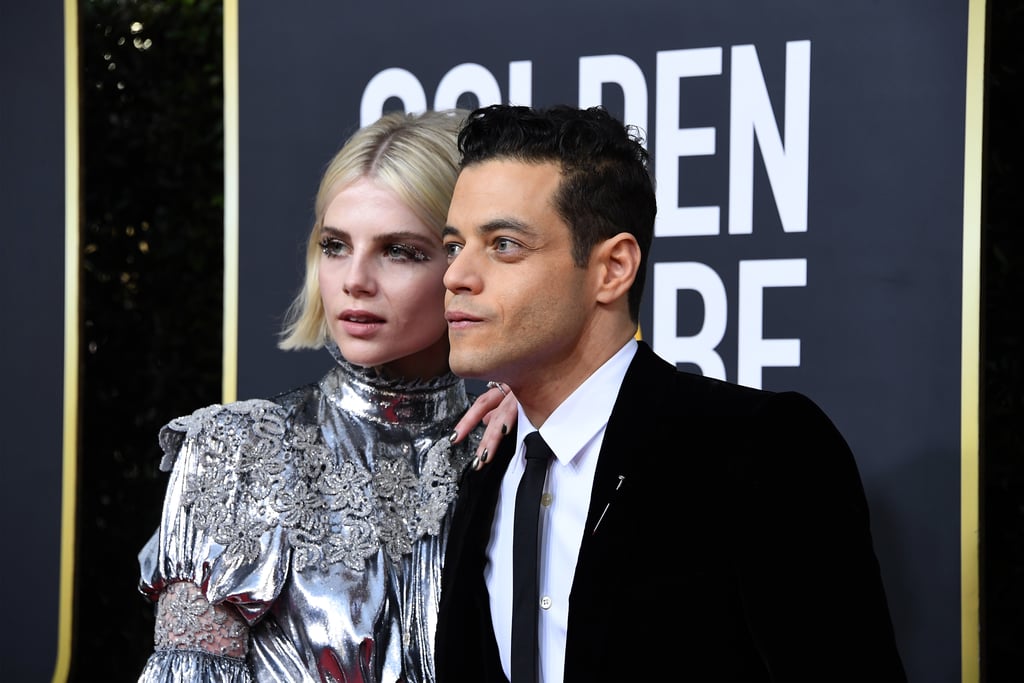 Rami Malek and Lucy Boynton at the Golden Globes 2020