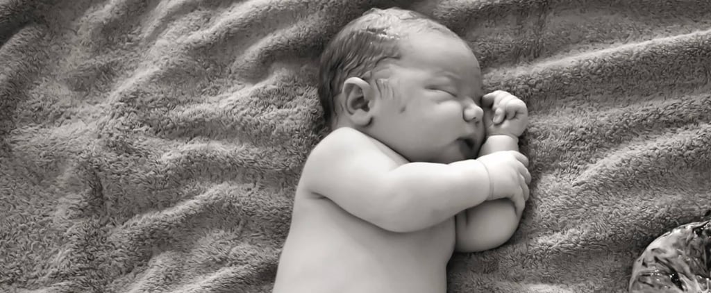 Photo of Baby Still Attached to Placenta by Umbilical Cord