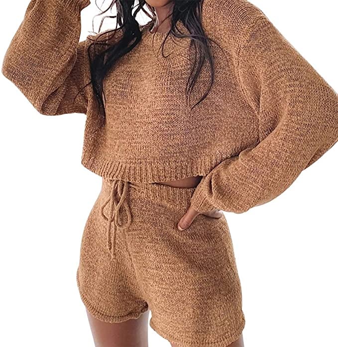 Viottiset Knit 2-Piece Crop Lounge Set