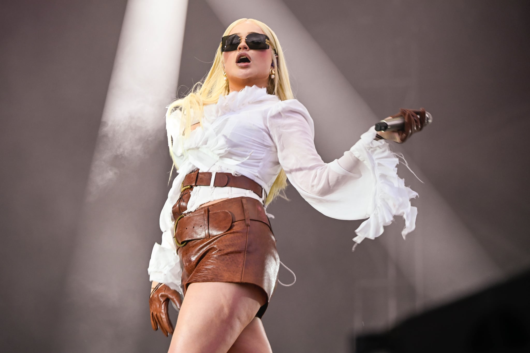 NEW YORK, NEW YORK - JUNE 09: Kim Petras performs during Governors Ball Music Festival 2023 at Flushing Meadows Corona Park on June 09, 2023 in New York City. (Photo by Astrida Valigorsky/Getty Images)