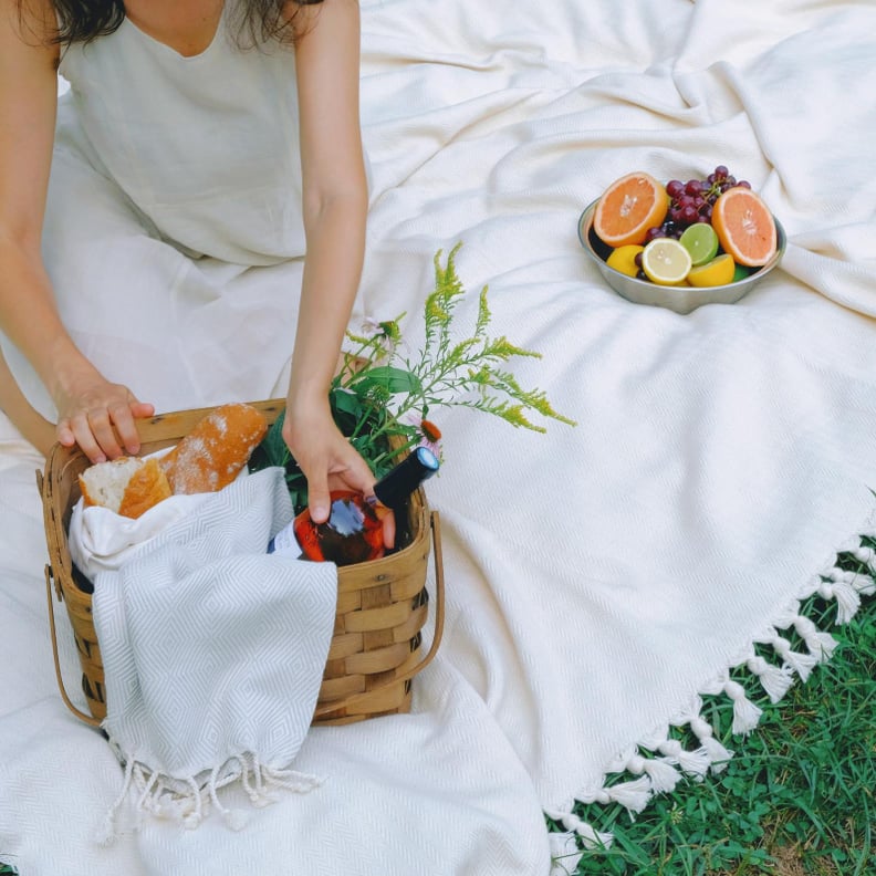 Comfortable and Neutral: Cotton Picnic Blanket