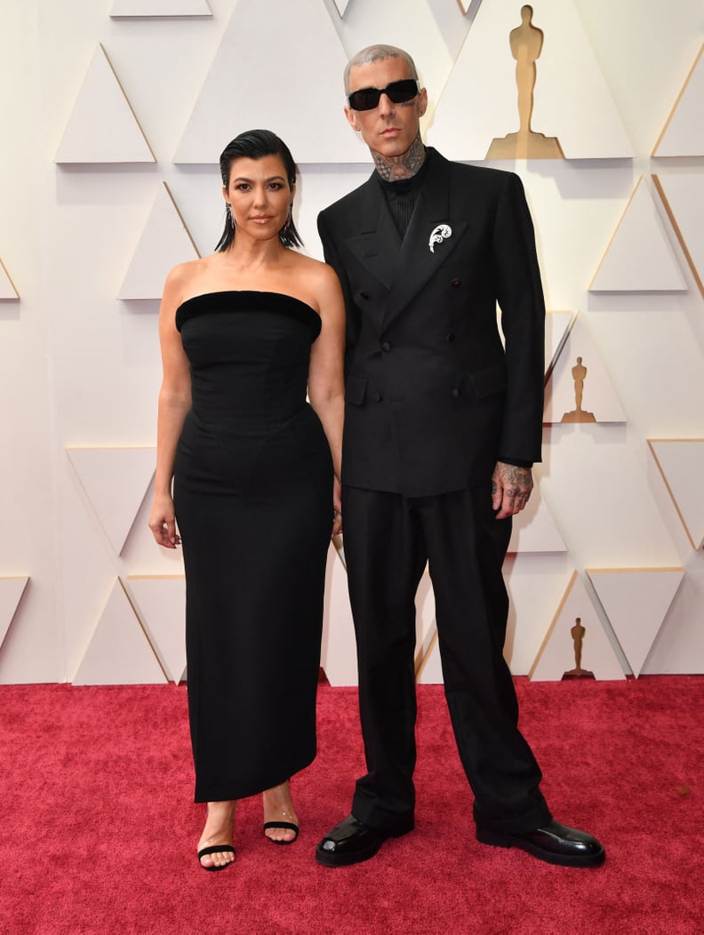 Kourtney Kardashian and Travis Barker at the 2022 Oscars