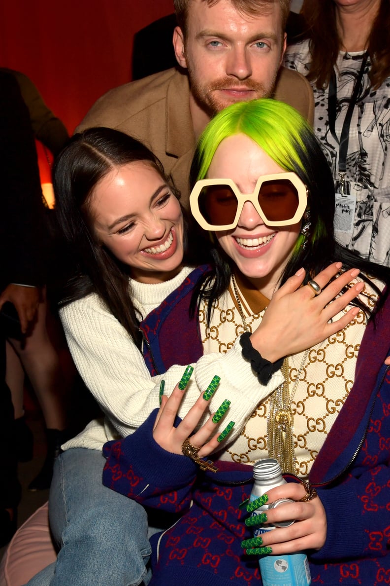 Finneas O'Connell, Claudia Sulewski, and Billie Eilish at the 2020 Universal Grammys Afterparty