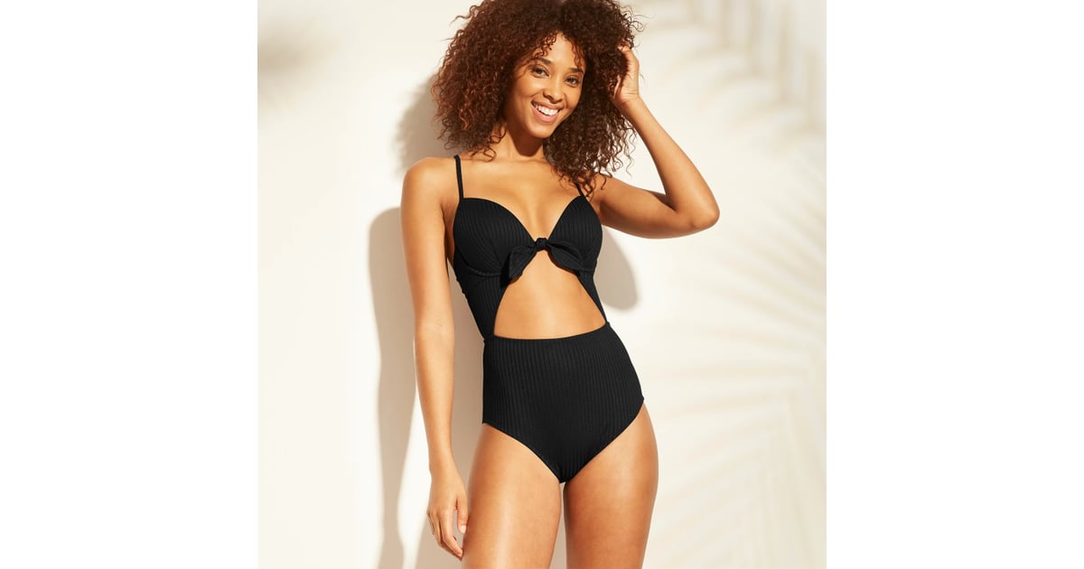 front cut out one piece swimsuit