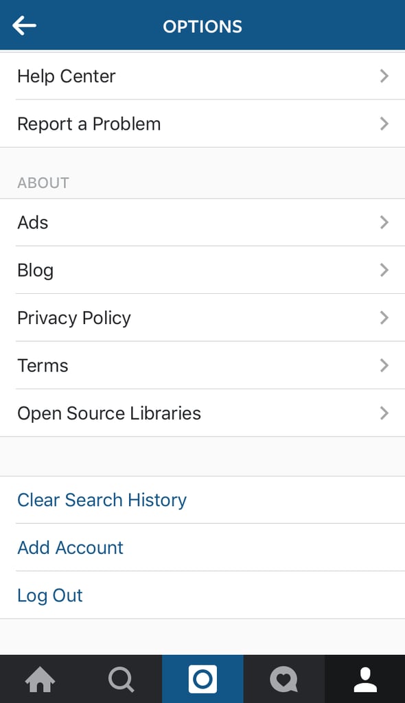Scroll down to the bottom. Tap "Add Account."