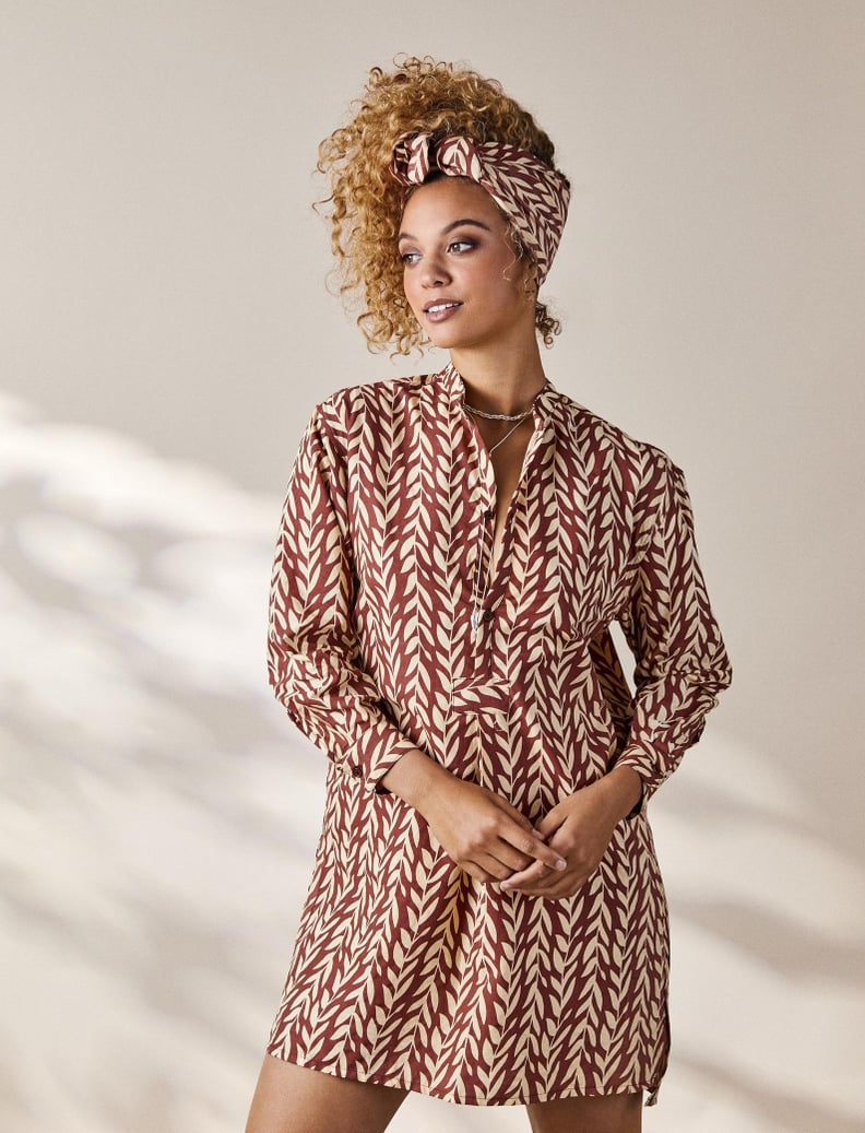 House of Harlow 1960 Collab Pajama Shirt Tunic Dress