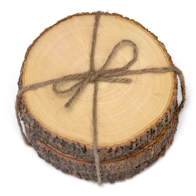 Lipper International Acacia Tree Bark Coasters