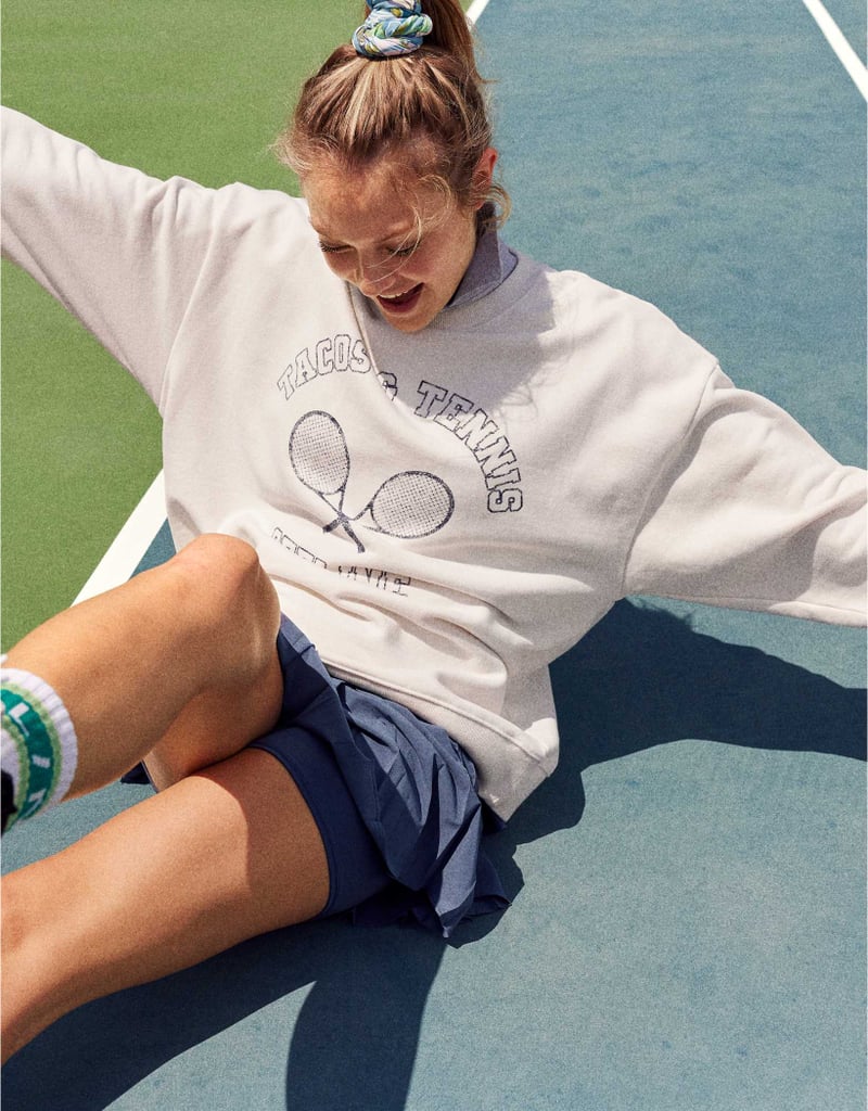 Tacos and Tennis: OFFLINE Throw-Back Fleece Crew Sweatshirt