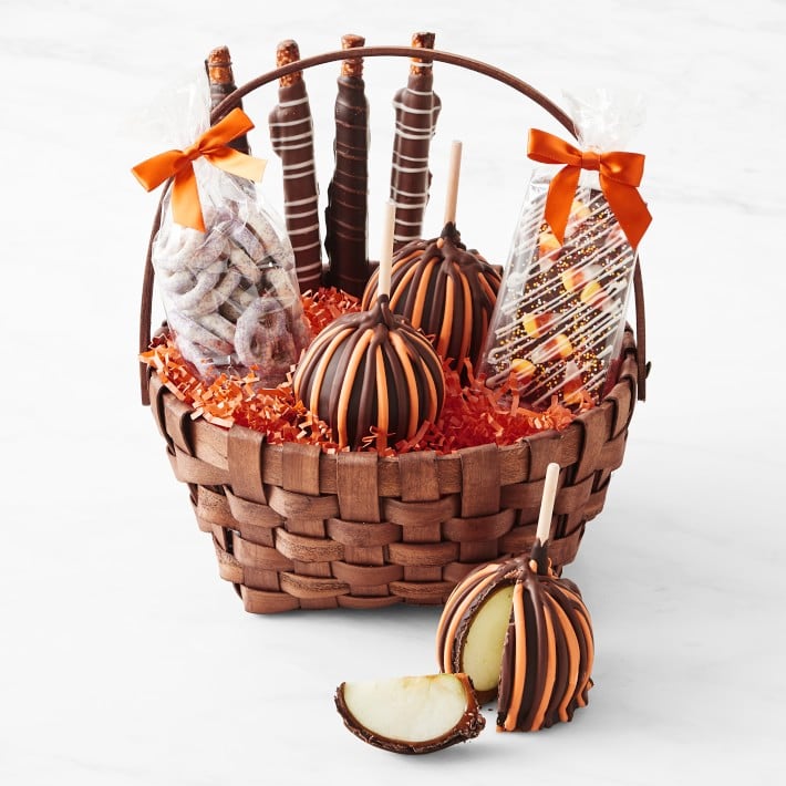 Halloween Caramel Apple Gift Basket Halloween Gift Baskets For Kids