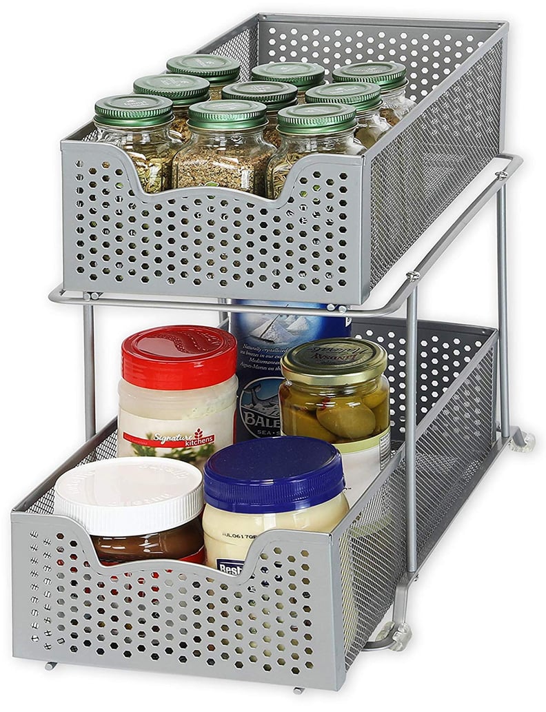 Simple Houseware 2 Tier Sliding Cabinet Basket Organizer Drawer