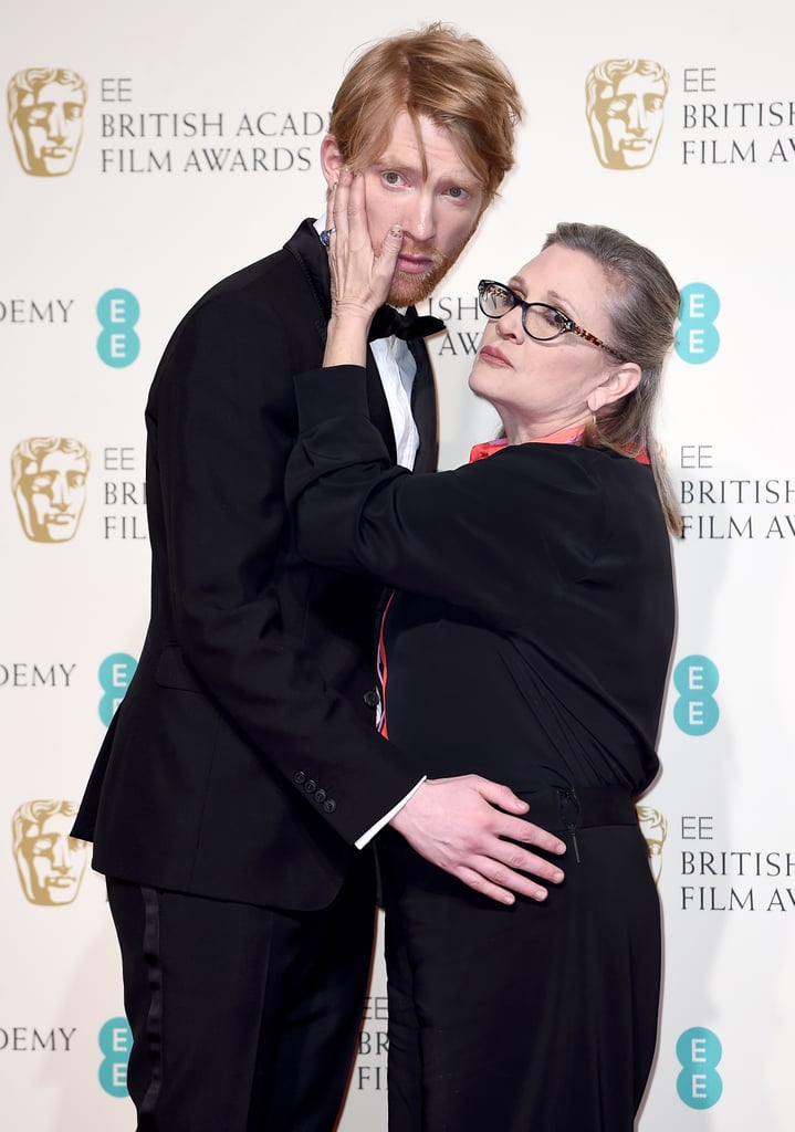 Domhnall Gleeson and Carrie Fisher, 2016