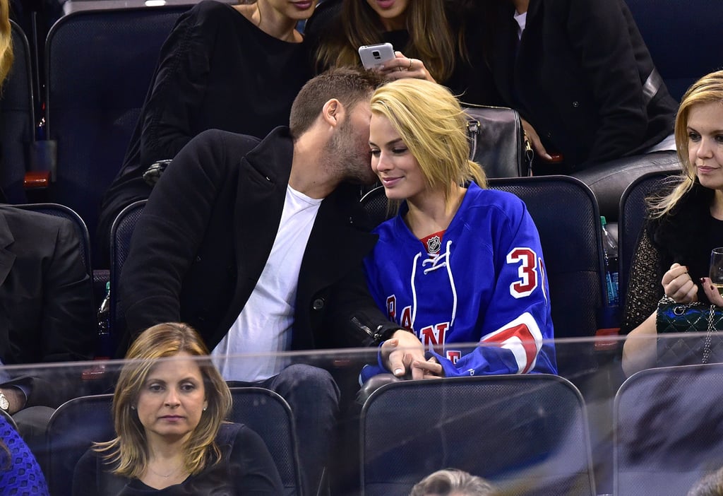 Margot Robbie and Tom Ackerley at NY Rangers Game | POPSUGAR Celebrity ...