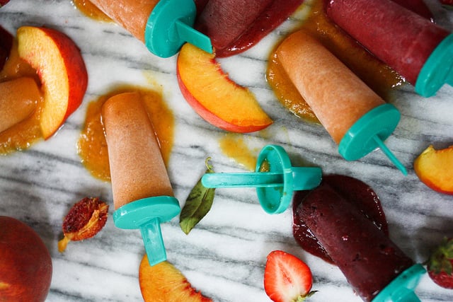 Roasted Fruit Popsicles