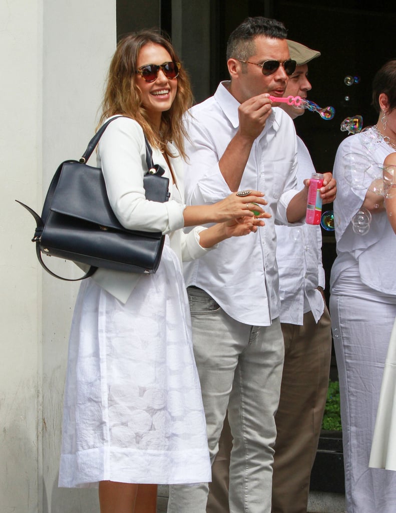 Jessica Alba and Cash Warren at a Friend's Wedding in LA