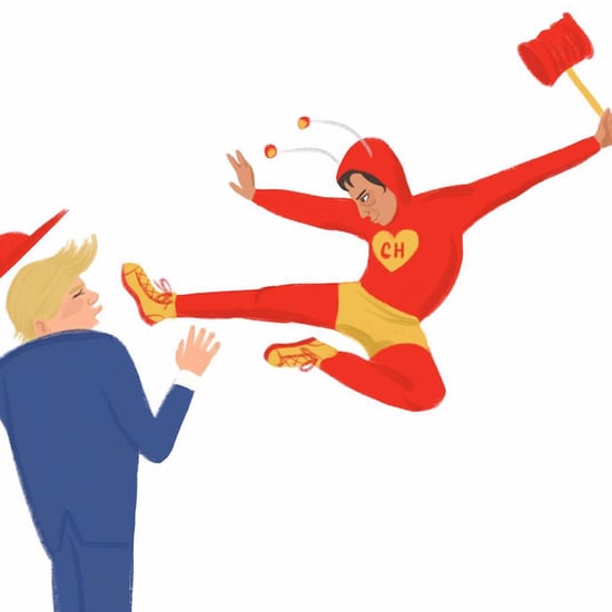 Chapulin Colorado Fighting Donald Trump Illustration