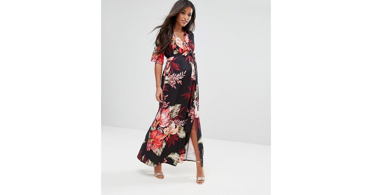 dark floral maxi dress