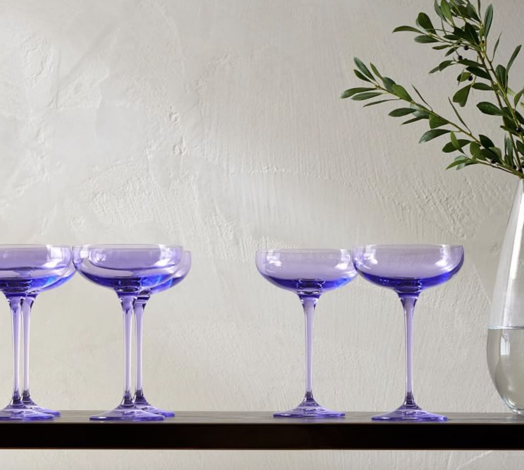 Best Champagne Glasses: Estelle Colored Glass Champagne Coupe