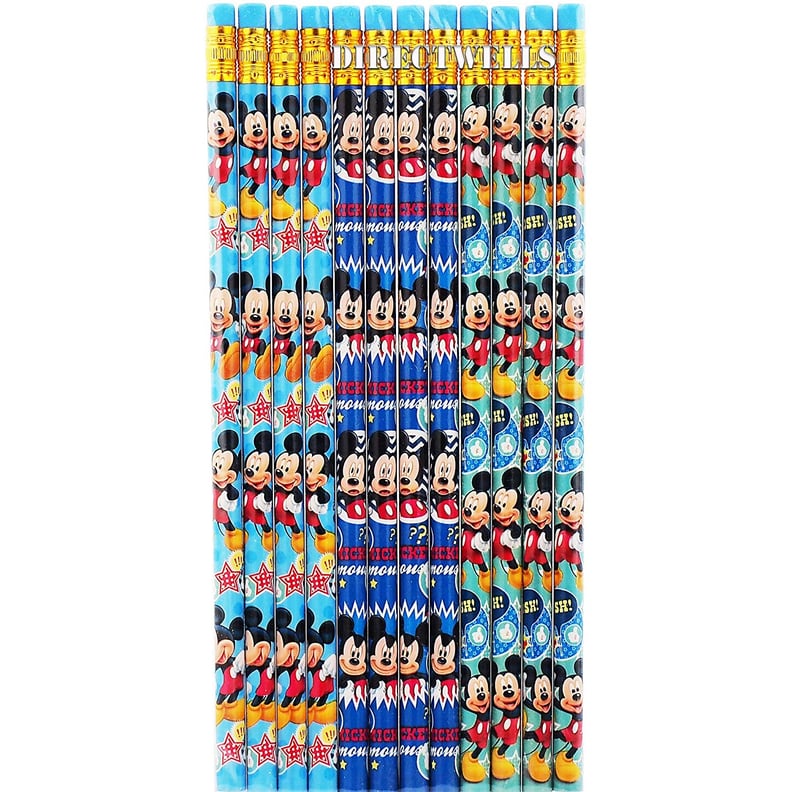 Disney Mickey Mouse Authentic Licensed 12 Wood Pencils Pack