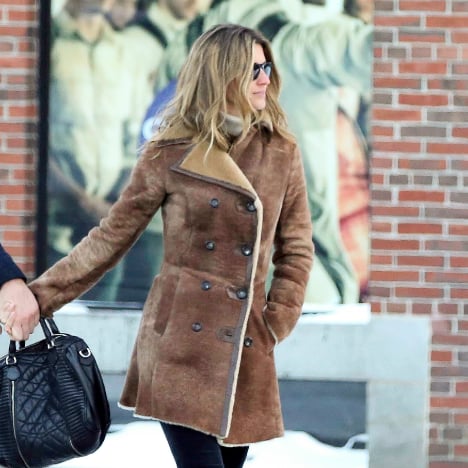 Gisele Bundchen's Shearling Coat in Boston