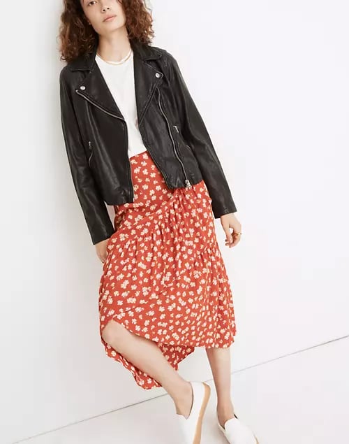 Madewell Petite Washed Leather Motorcycle Jacket