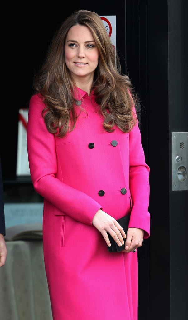 Kate Middleton Wearing Pink Mulberry Coat | POPSUGAR Fashion