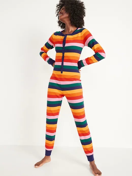 Old Navy Matching Printed Thermal-Knit One-Piece Pajamas