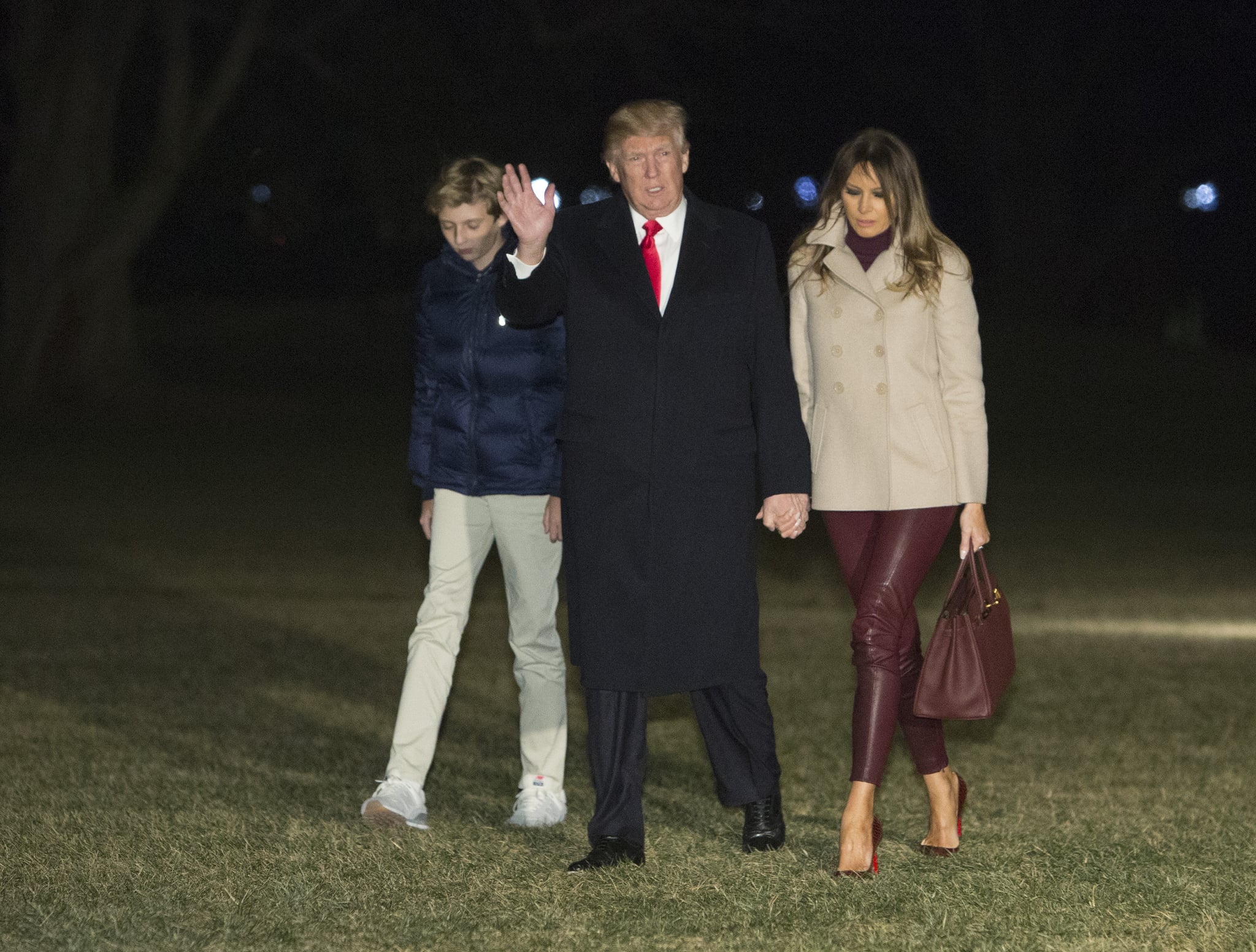 Melania Trump s Helmut Lang Leather Leggings POPSUGAR Fashion UK