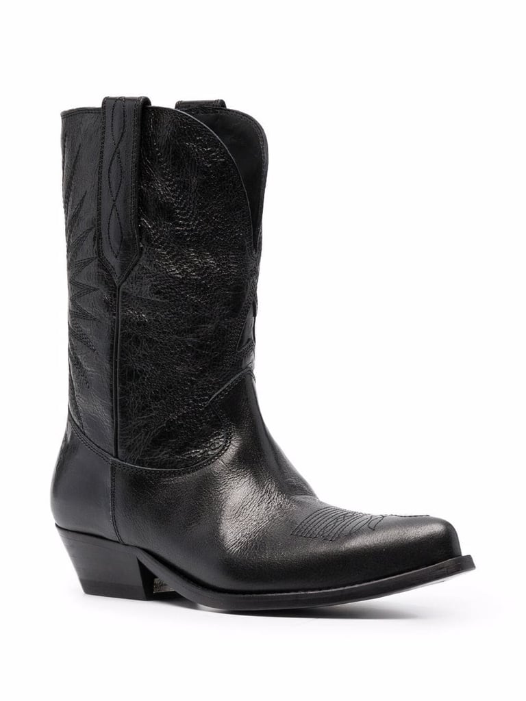Mid Calf Cowboy Boots: Golden Goose Wish Star Low Boots
