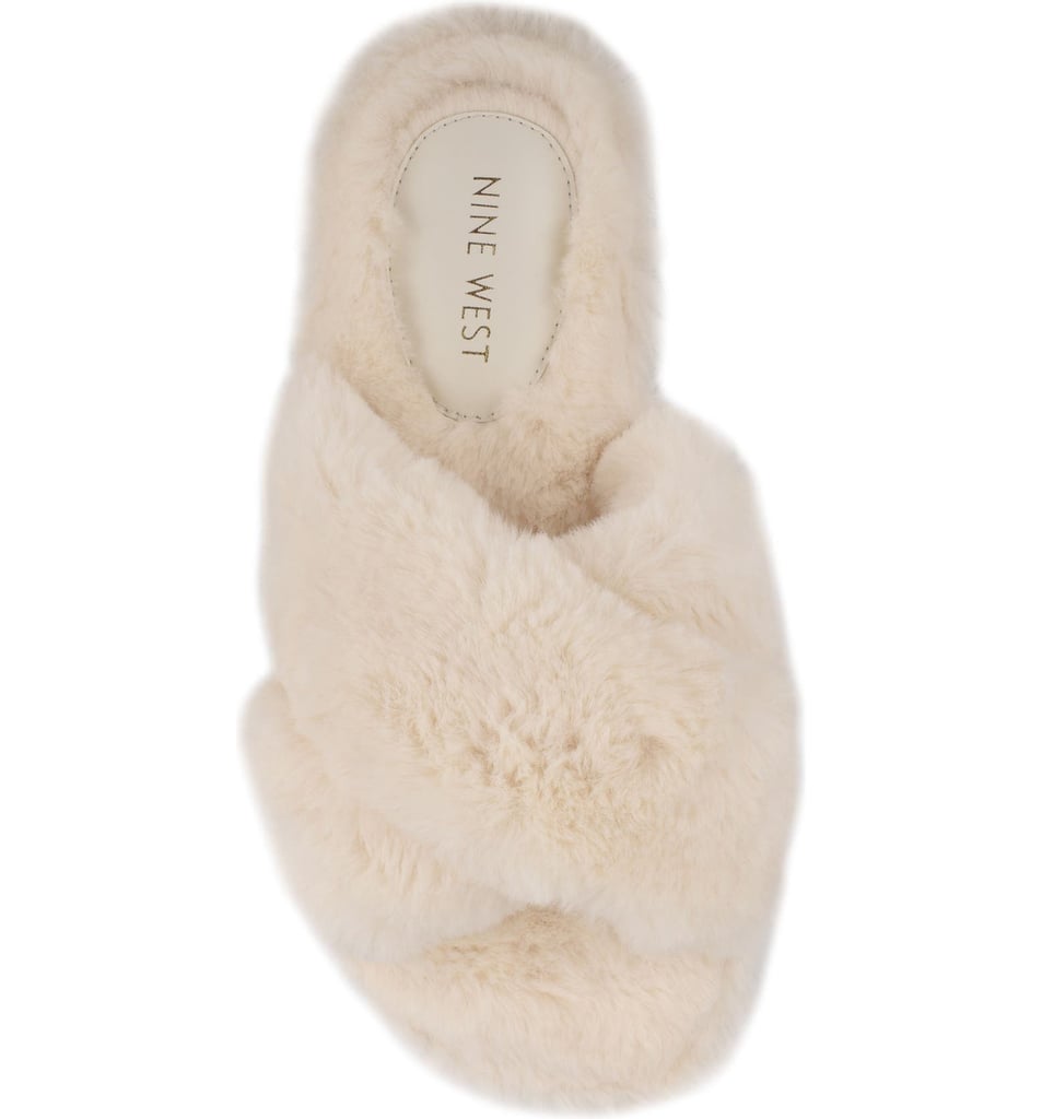 An Affordable Slipper: Nine West Cozy Faux Fur Slipper
