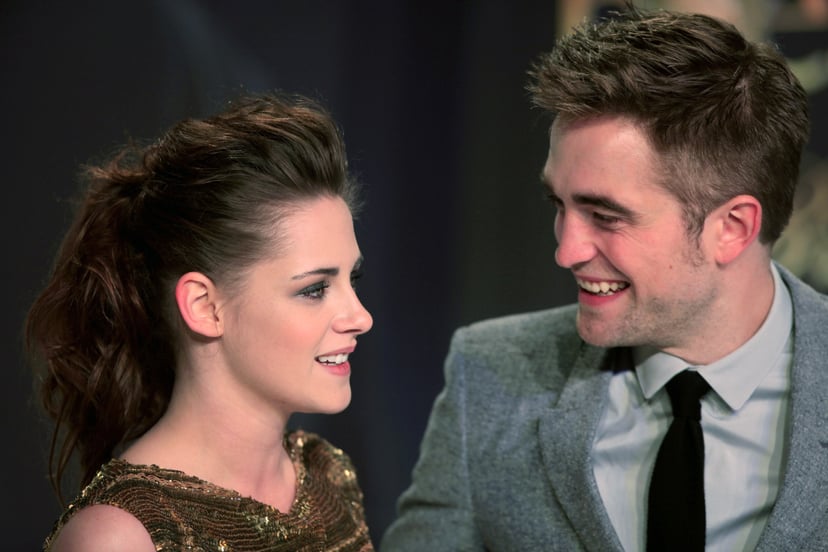 US actress Kristen Stewart (L) and British actor Robert Pattinson pose prior to the German premier of 