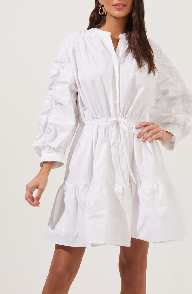 ASTR the Label Ruched Shirtdress