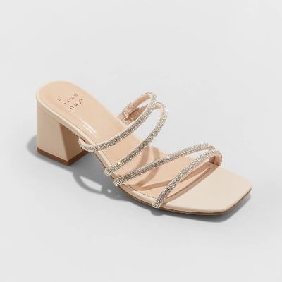 A New Day Blakely Rhinestone Mule Heels