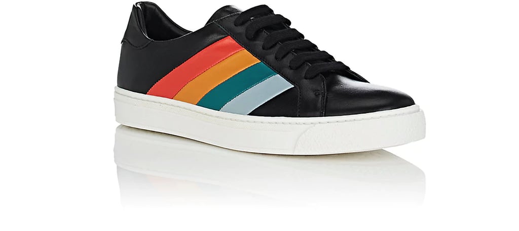 Anya Hindmarch Stripe Embossed Leather Sneakers