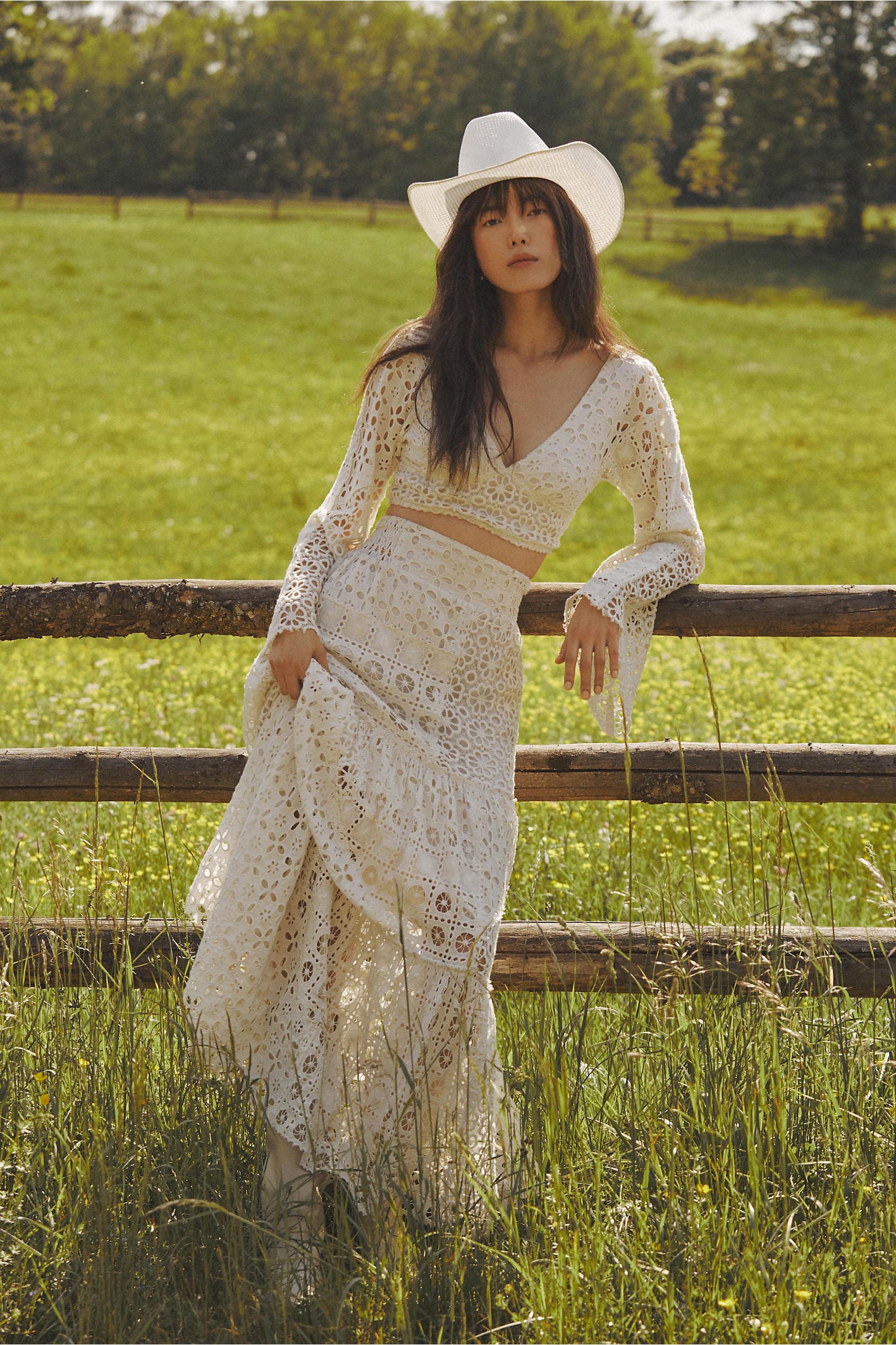 Free people white outlet long sleeve dress